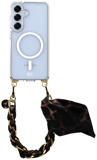 AVY Samsung Galaxy S25 / S24 Hoesje met Koord & MagSafe 32CM Panthera Chic afbeelding 1