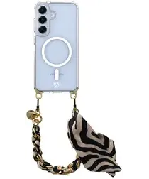 AVY Samsung Galaxy S25 / S24 Hoesje met Koord & MagSafe 32CM Serengeti Zebra afbeelding