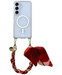 AVY Samsung Galaxy S25 / S24 Hoesje met Koord & MagSafe 32CM Botanique Roses afbeelding