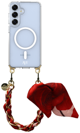 AVY Samsung Galaxy S25 / S24 Hoesje met Koord & MagSafe 32CM Botanique Roses