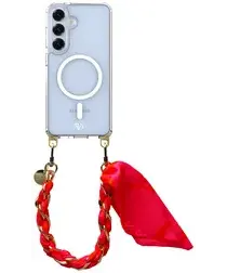 AVY Samsung Galaxy S25 / S24 Hoesje met Koord & MagSafe 32CM Rosé Twist afbeelding