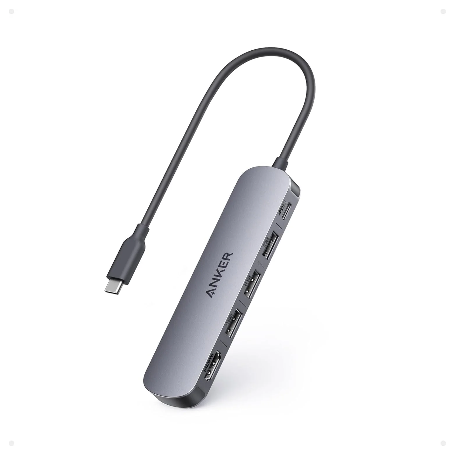 Anker 5-in-1 Hub USB/30W USB-C Power Delivery/HDMI 4@30HDMI Grijs afbeelding 1