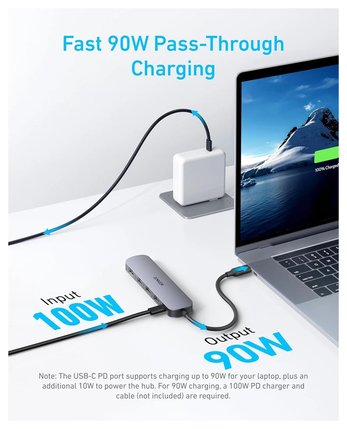 Anker 5-in-1 Hub USB/30W USB-C Power Delivery/HDMI 4@30HDMI Grijs afbeelding 3