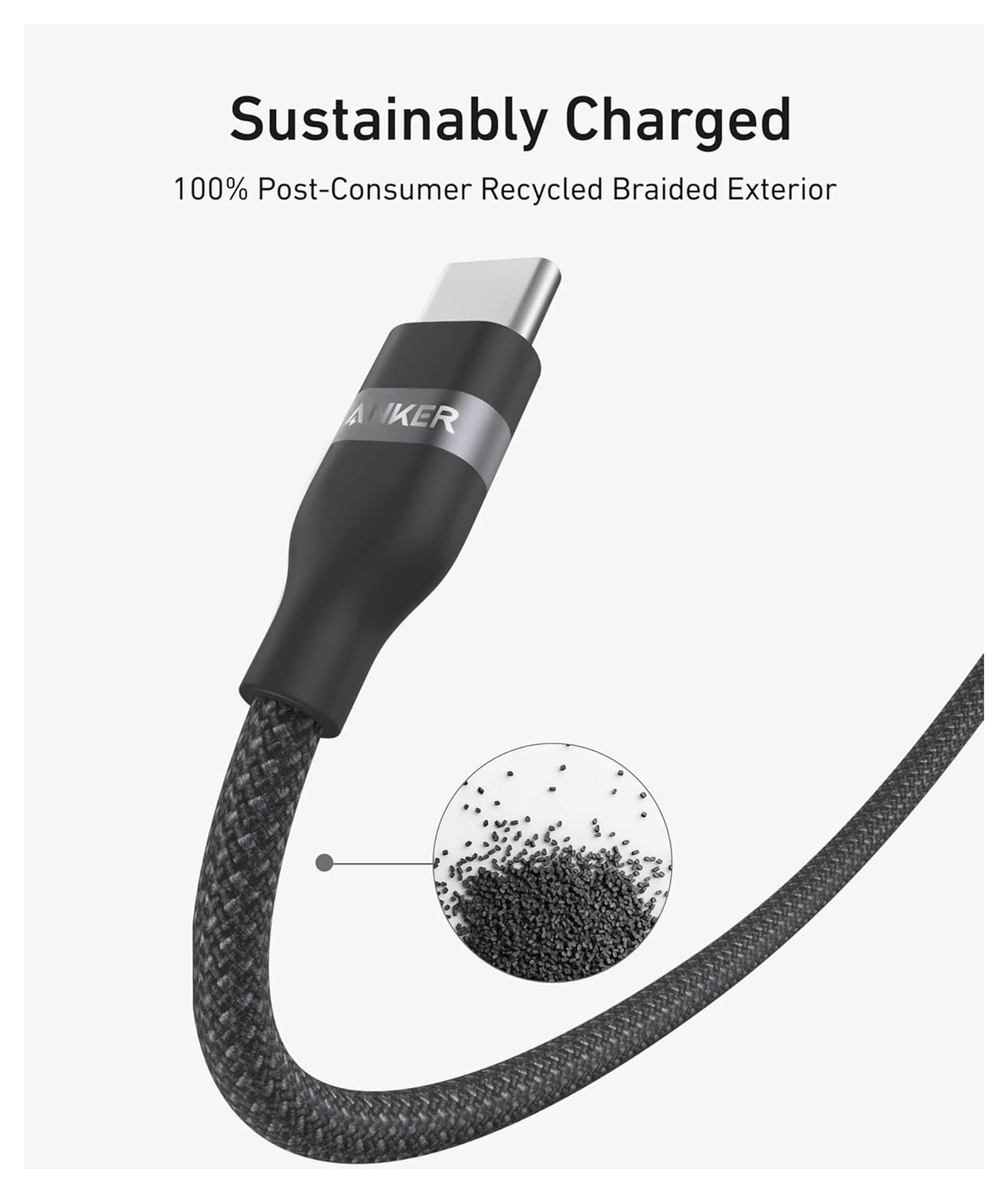 Anker 240W USB-C naar USB-C Kabel Ultra Fast Charge 0.9M Zwart afbeelding 4