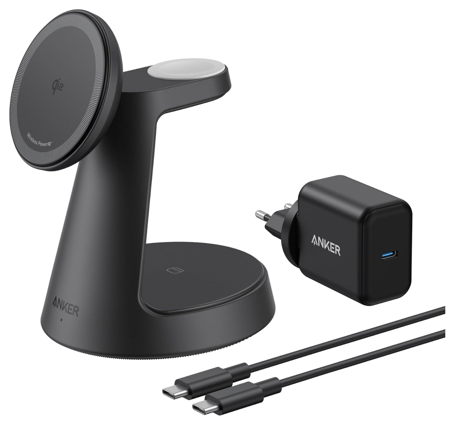 Anker (15W) 3-in-1 Draadloze MagSafe Oplader iPhone/AirPods (Pro)/Apple Watch afbeelding 1