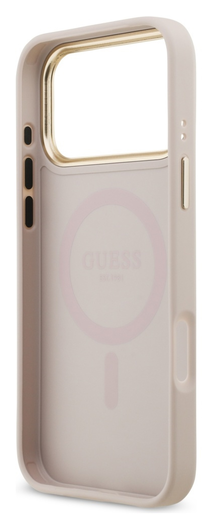 Guess iPhone 17 Pro Max Hoesje 4G Strass Logo Hoesje MagSafe met Koord Roze afbeelding 4