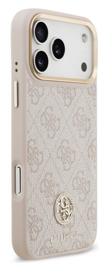 Guess iPhone 17 Pro Max Hoesje 4G Strass Logo Hoesje MagSafe met Koord Roze afbeelding 6