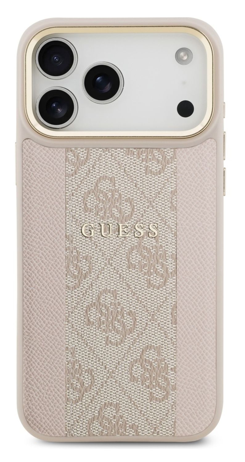 Guess 4G Stripe iPhone 17 Pro Max Hoesje MagSafe Back Cover Roze afbeelding 2