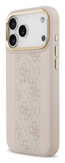 Guess 4G Stripe iPhone 17 Pro Max Hoesje MagSafe Back Cover Roze afbeelding 5