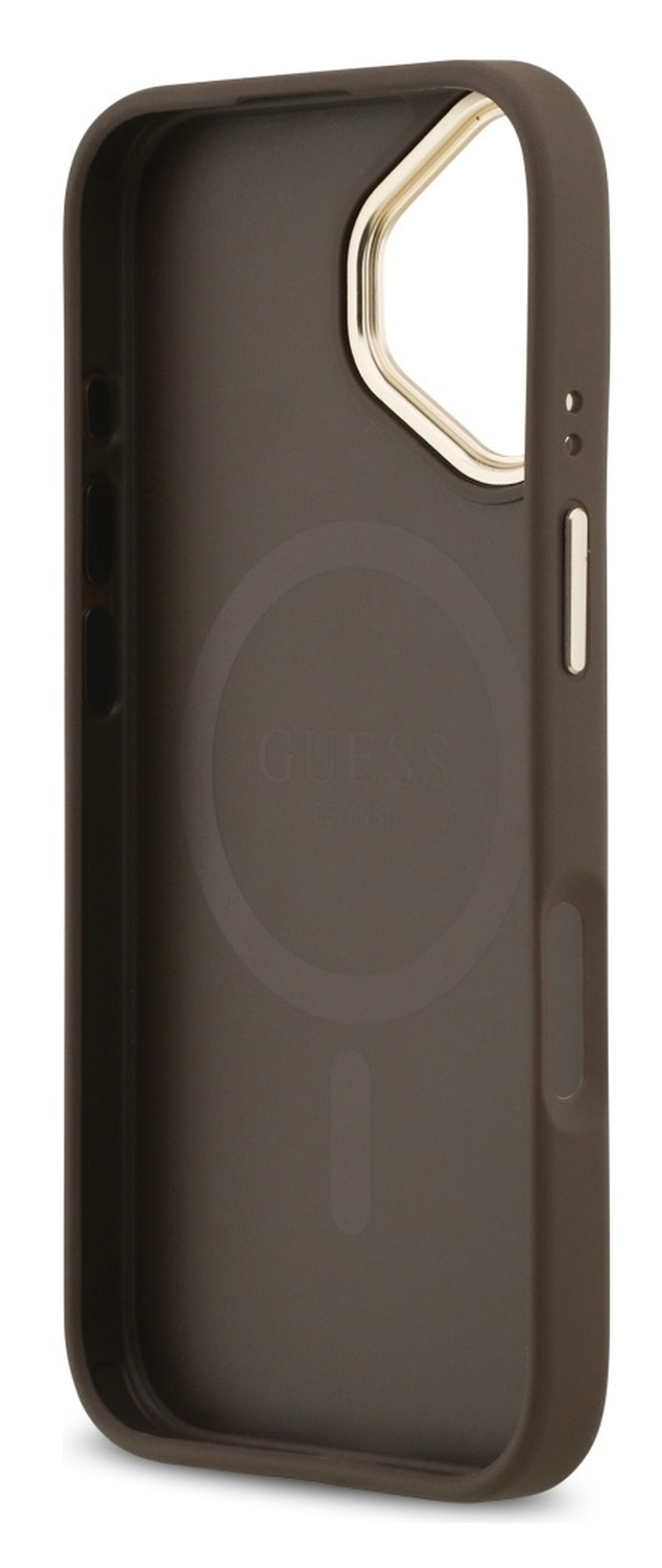 Guess 4G Stripe iPhone 17 Hoesje MagSafe Back Cover Bruin afbeelding 4
