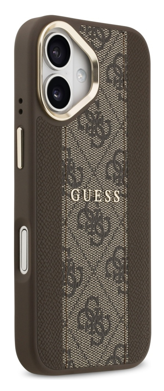 Guess 4G Stripe iPhone 17 Hoesje MagSafe Back Cover Bruin afbeelding 7