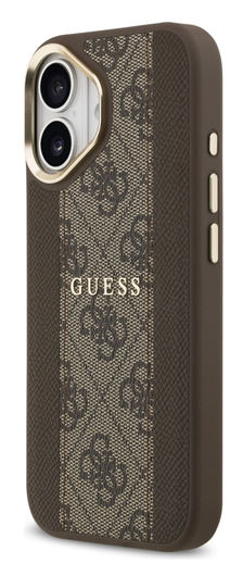 Guess 4G Stripe iPhone 17 Hoesje MagSafe Back Cover Bruin afbeelding 3