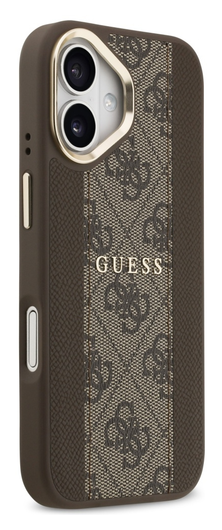 Guess 4G Stripe iPhone 17 Hoesje MagSafe Back Cover Bruin afbeelding 7