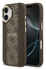 Guess 4G Stripe iPhone 17 Hoesje MagSafe Back Cover Bruin afbeelding 1
