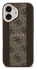 Guess 4G Stripe iPhone 17 Hoesje MagSafe Back Cover Bruin afbeelding 2