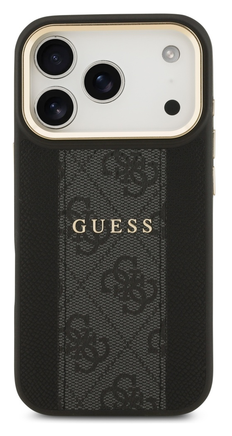 Guess 4G Stripe iPhone 17 Pro Max Hoesje MagSafe Back Cover Zwart afbeelding 2