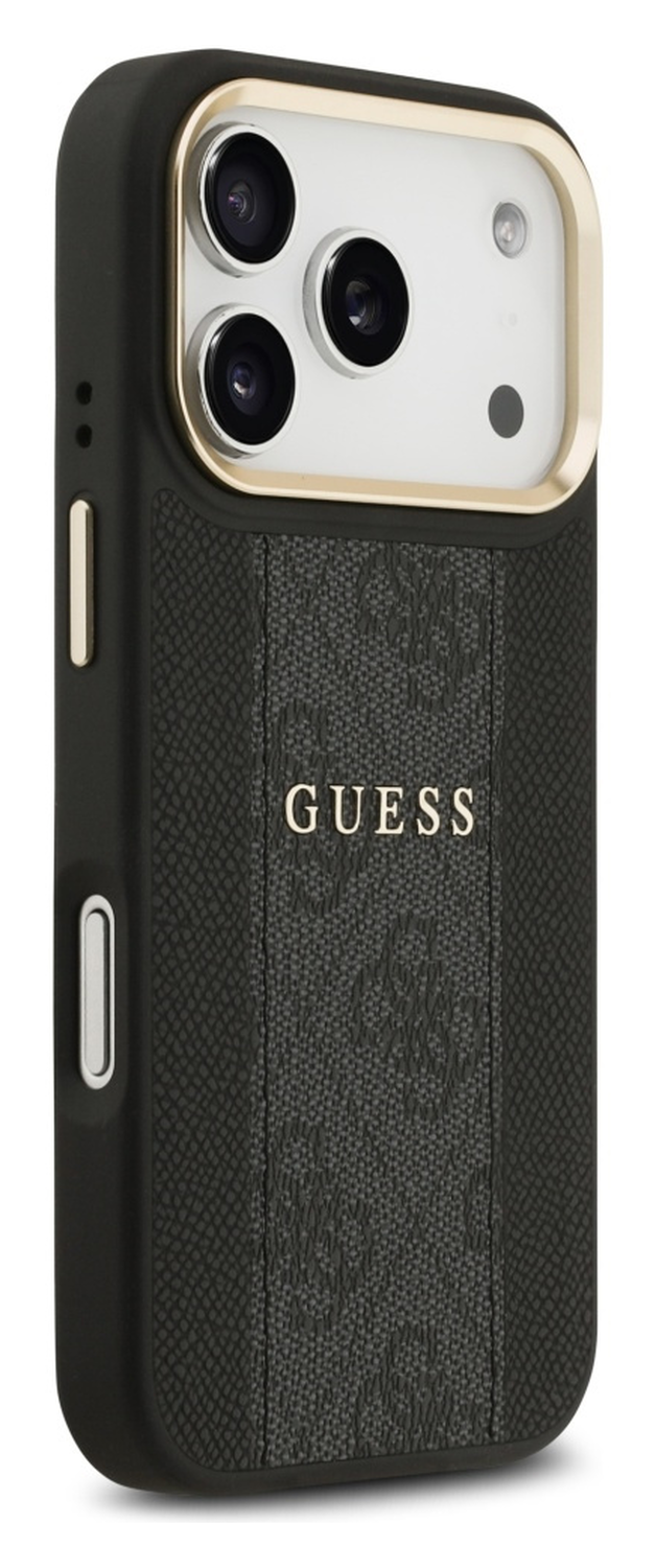Guess 4G Stripe iPhone 17 Pro Max Hoesje MagSafe Back Cover Zwart afbeelding 3