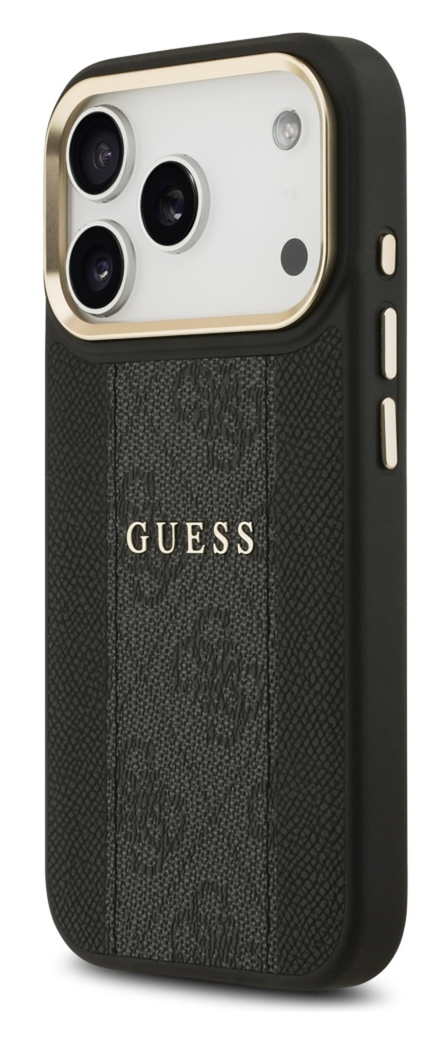 Guess 4G Stripe iPhone 17 Pro Max Hoesje MagSafe Back Cover Zwart afbeelding 5