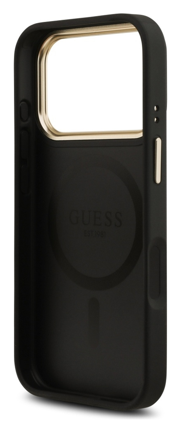 Guess 4G Stripe iPhone 17 Pro Max Hoesje MagSafe Back Cover Zwart afbeelding 6