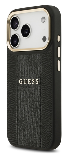Guess 4G Stripe iPhone 17 Pro Max Hoesje MagSafe Back Cover Zwart afbeelding 5