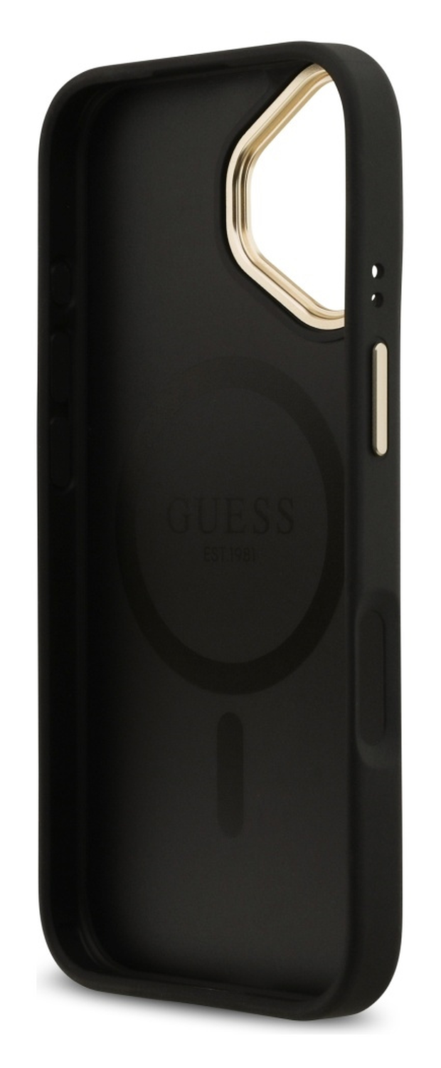 Guess 4G Stripe iPhone 17 Hoesje MagSafe Back Cover Zwart afbeelding 5