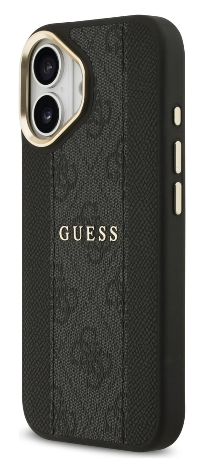Guess 4G Stripe iPhone 17 Hoesje MagSafe Back Cover Zwart afbeelding 6