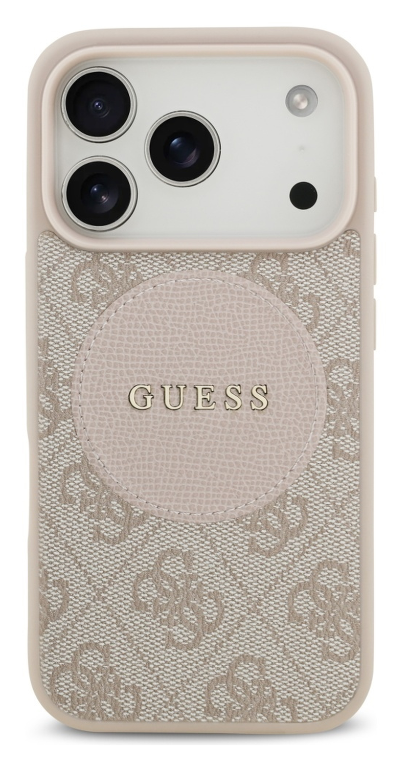 Guess 4G Circle Classic Logo iPhone 17 Pro Hoesje MagSafe Roze afbeelding 2