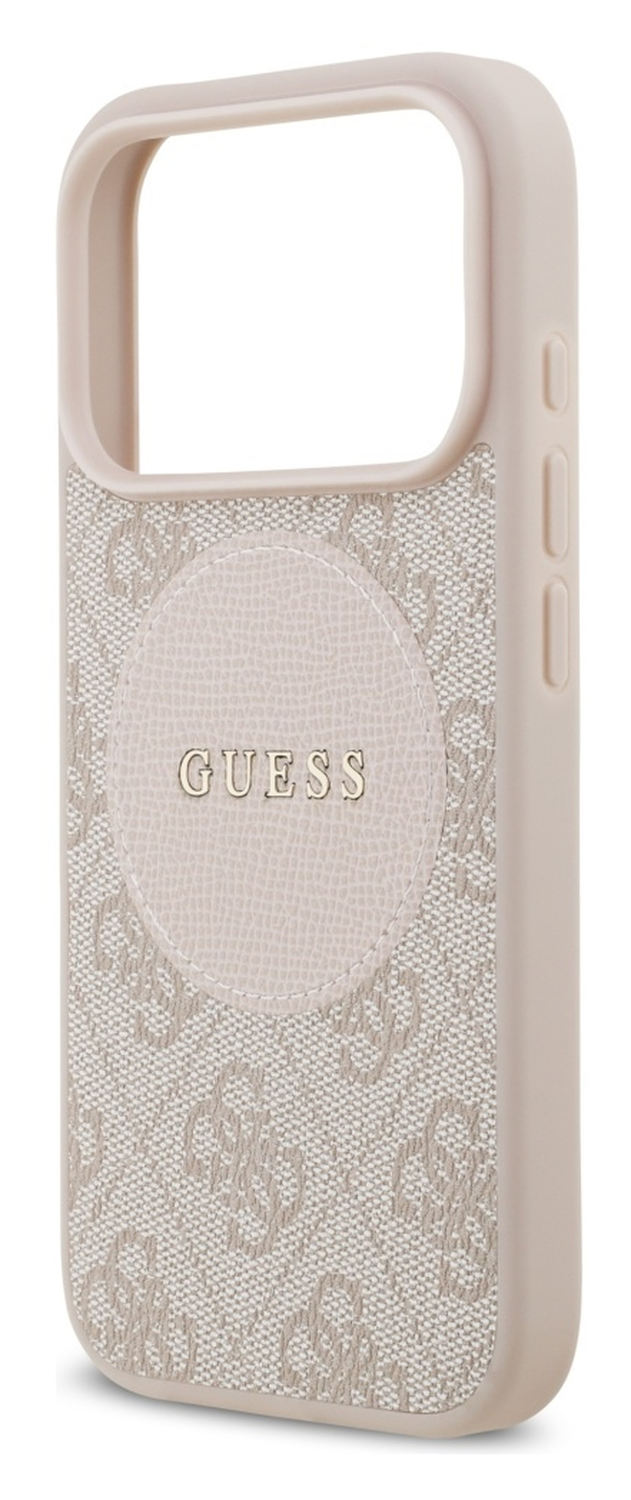 Guess 4G Circle Classic Logo iPhone 17 Pro Hoesje MagSafe Roze afbeelding 3
