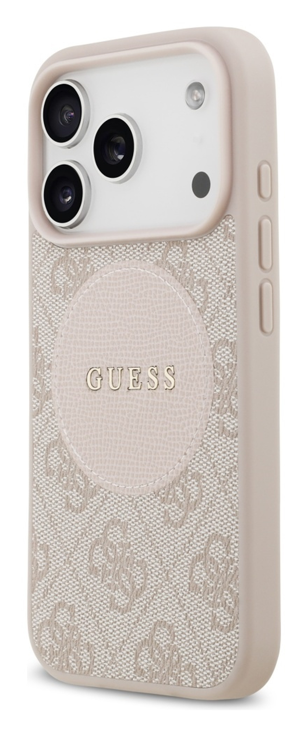 Guess 4G Circle Classic Logo iPhone 17 Pro Hoesje MagSafe Roze afbeelding 6