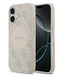 Guess 4G Circle Classic Logo iPhone 17 Hoesje MagSafe Roze afbeelding