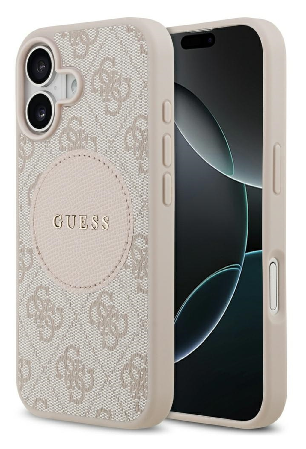 Guess 4G Circle Classic Logo iPhone 17 Hoesje MagSafe Roze afbeelding 1