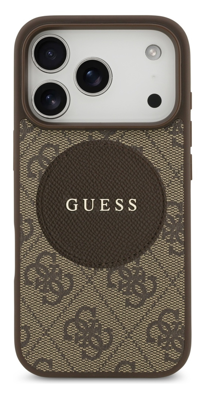 Guess 4G Circle Classic Logo iPhone 17 Pro Max Hoesje MagSafe Bruin afbeelding 2