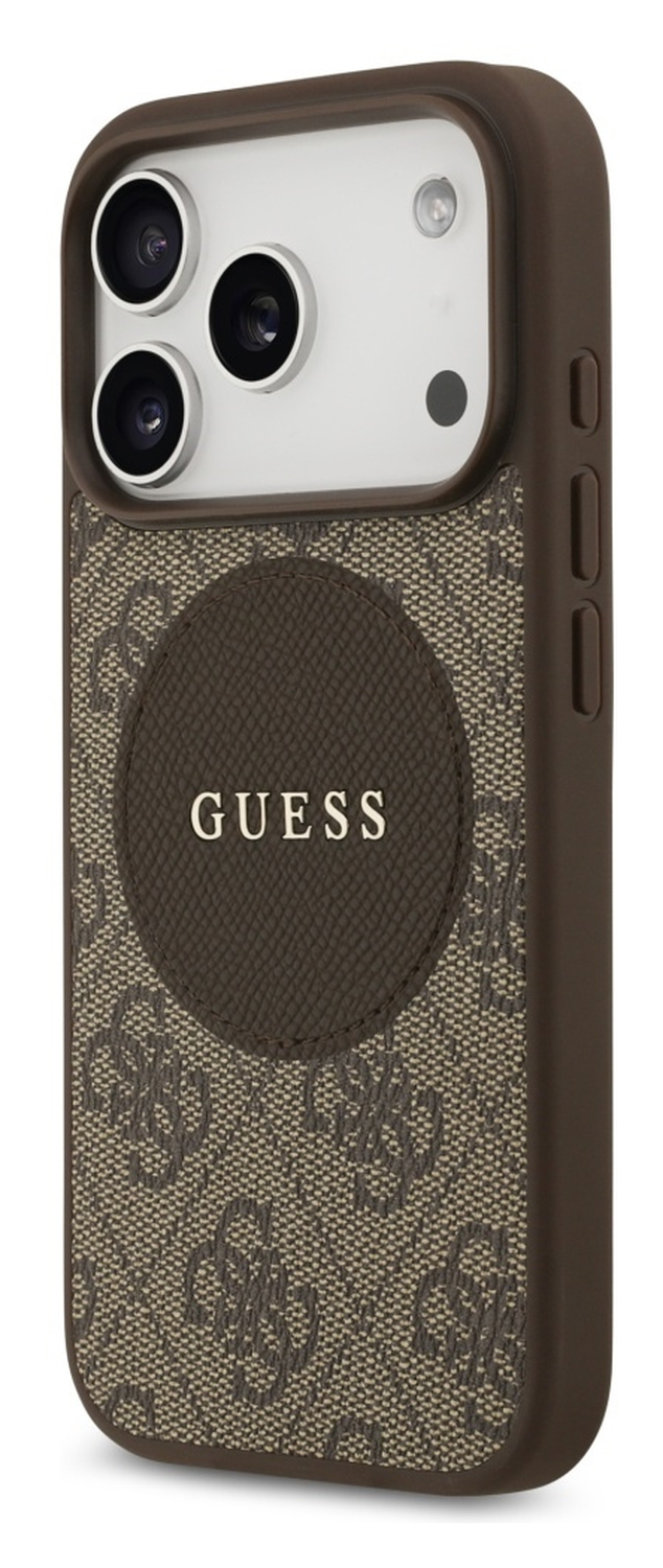 Guess 4G Circle Classic Logo iPhone 17 Pro Max Hoesje MagSafe Bruin afbeelding 3