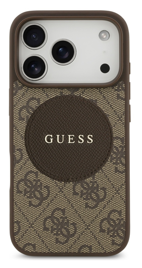 Guess 4G Circle Classic Logo iPhone 17 Pro Hoesje MagSafe Bruin afbeelding 2