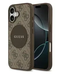 Guess 4G Circle Classic Logo iPhone 17 Hoesje MagSafe Bruin afbeelding