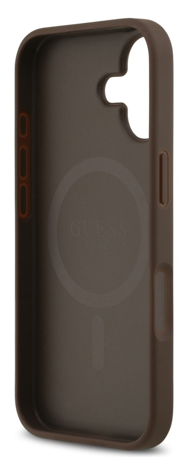 Guess 4G Circle Classic Logo iPhone 17 Hoesje MagSafe Bruin afbeelding 4
