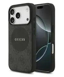 Guess 4G Circle Classic Logo iPhone 17 Pro Max Hoesje MagSafe Zwart afbeelding