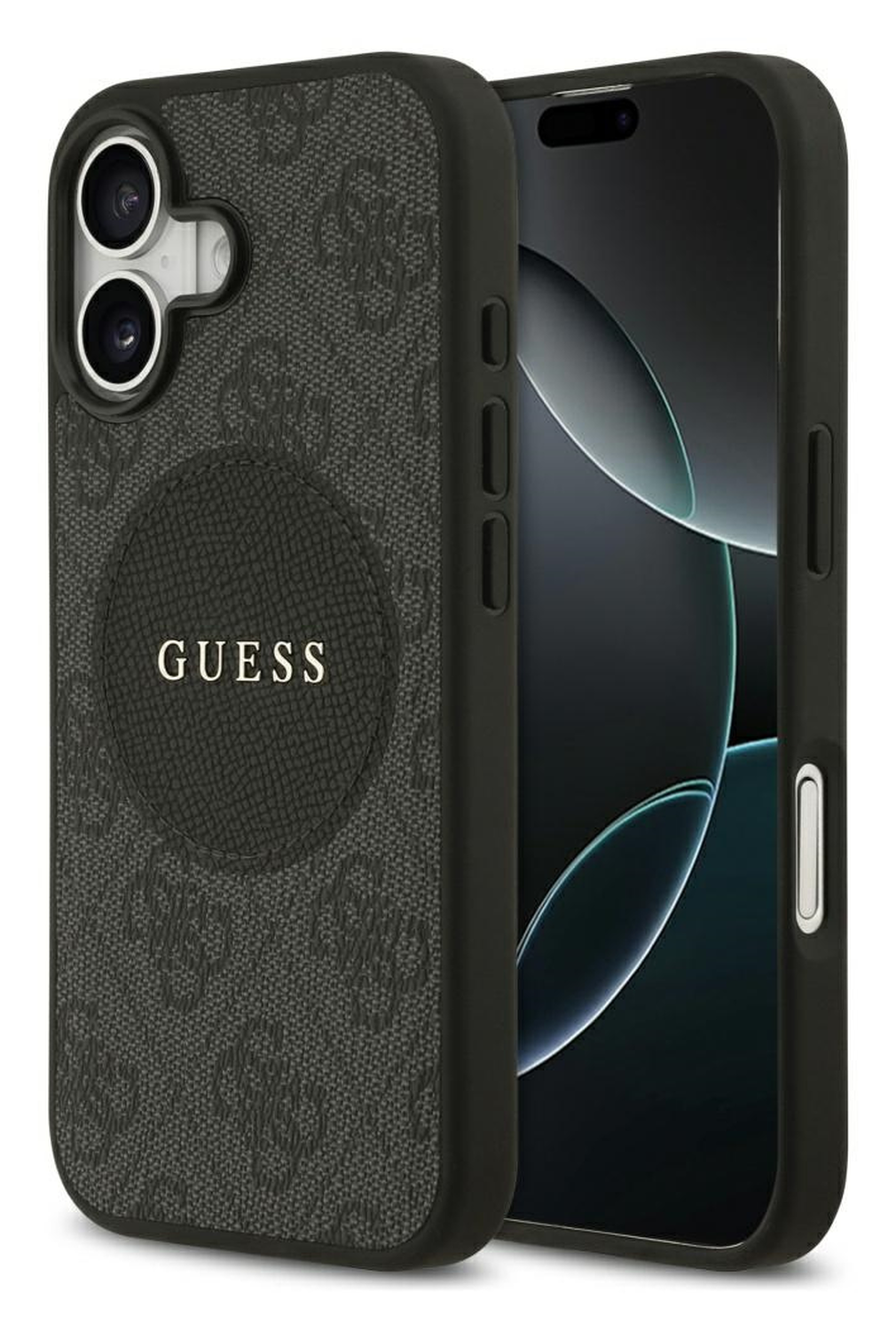 Guess 4G Circle Classic Logo iPhone 17 Hoesje MagSafe Zwart afbeelding 1