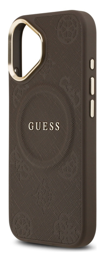 Guess Peony Hot Stamp iPhone 17 Hoesje MagSafe Back Cover Bruin afbeelding 3