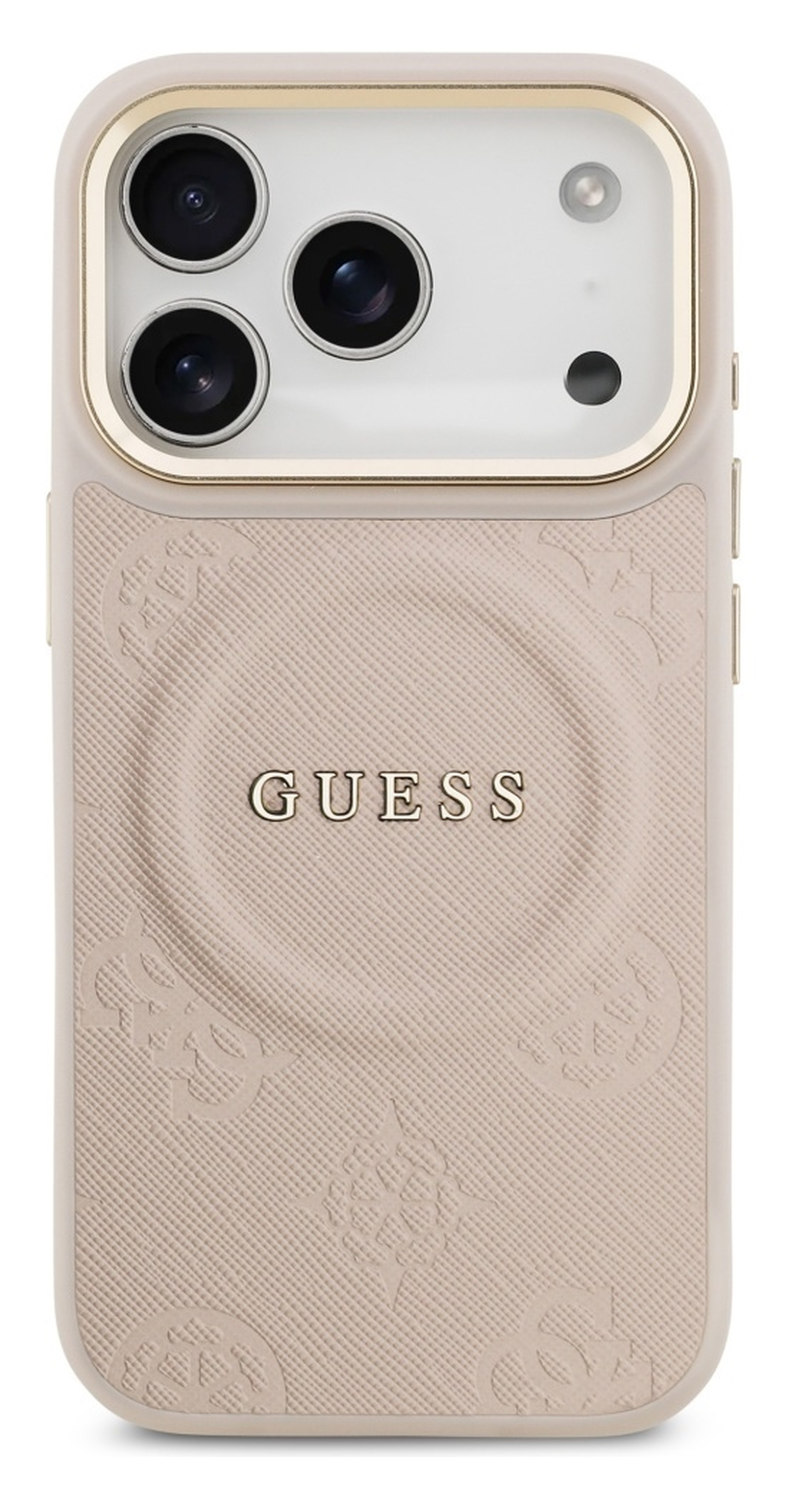 Guess Peony Hot Stamp iPhone 17 Pro Max Hoesje MagSafe Back Cover Roze afbeelding 2