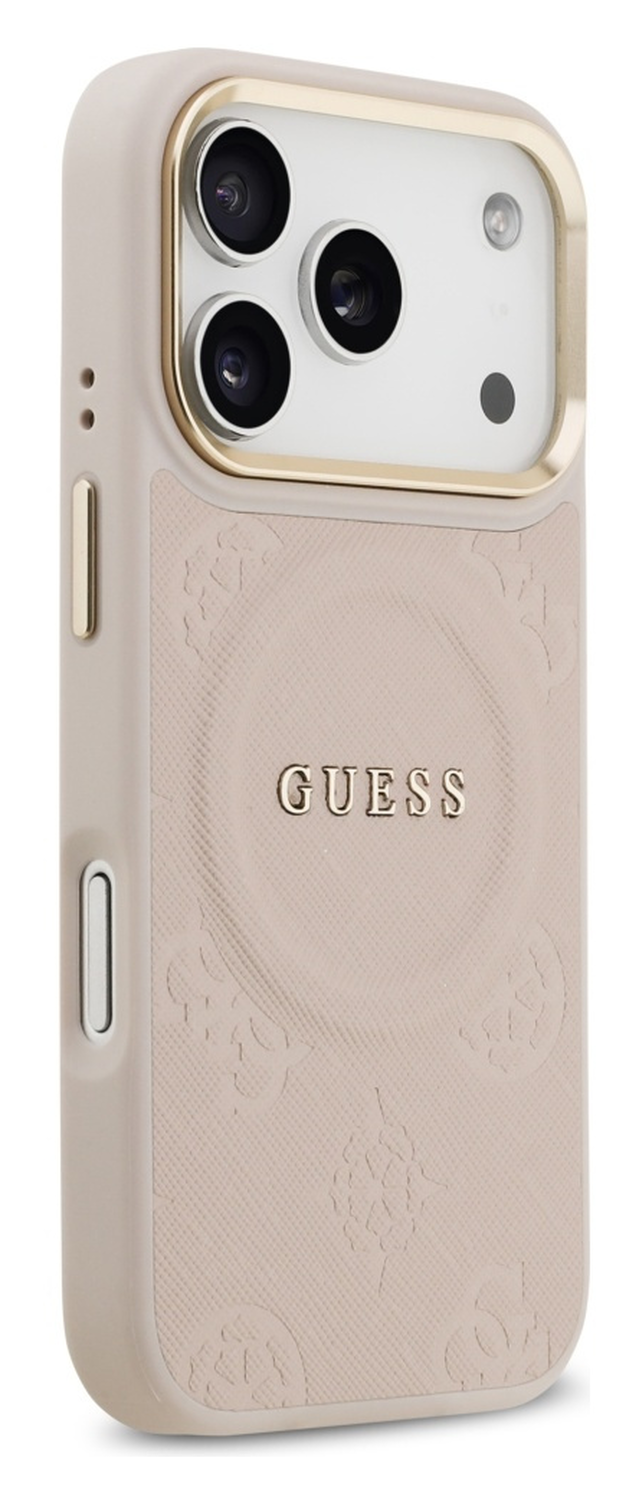 Guess Peony Hot Stamp iPhone 17 Pro Max Hoesje MagSafe Back Cover Roze afbeelding 5