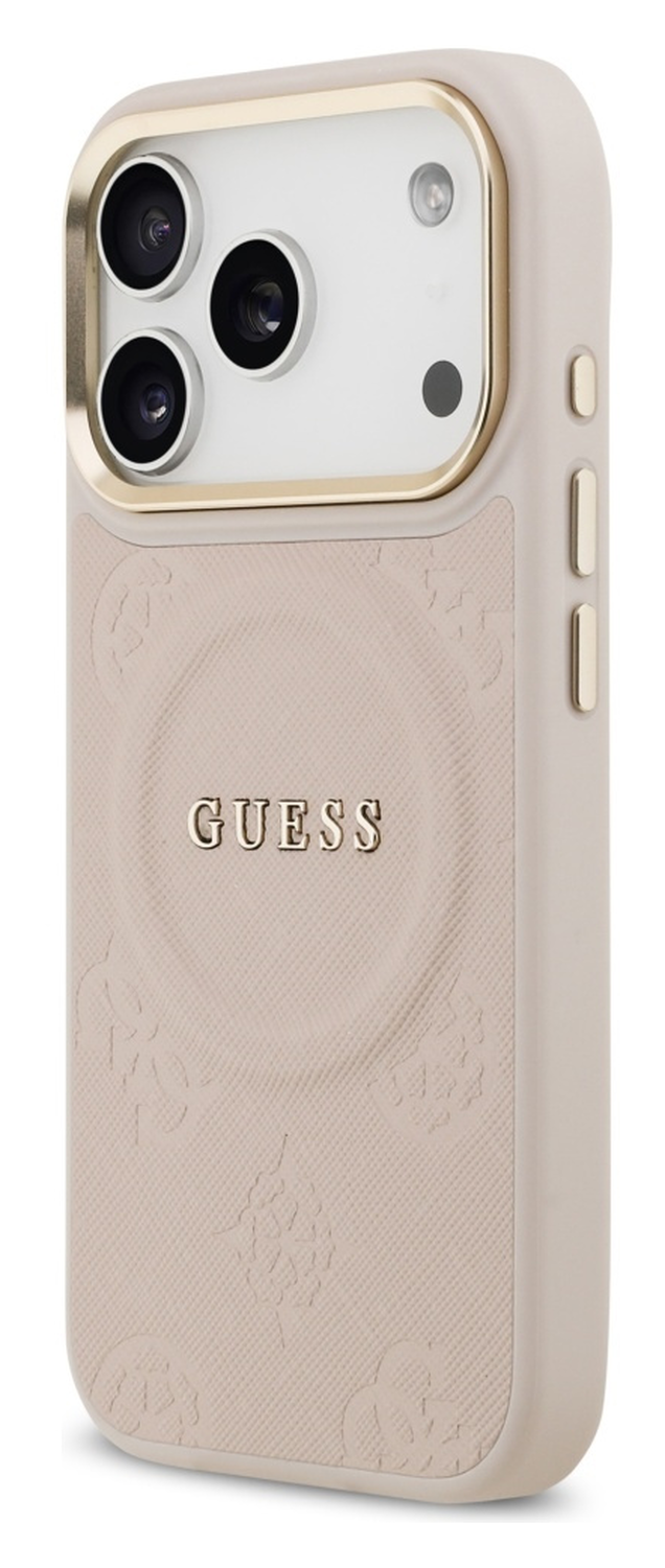 Guess Peony Hot Stamp iPhone 17 Pro Max Hoesje MagSafe Back Cover Roze afbeelding 6