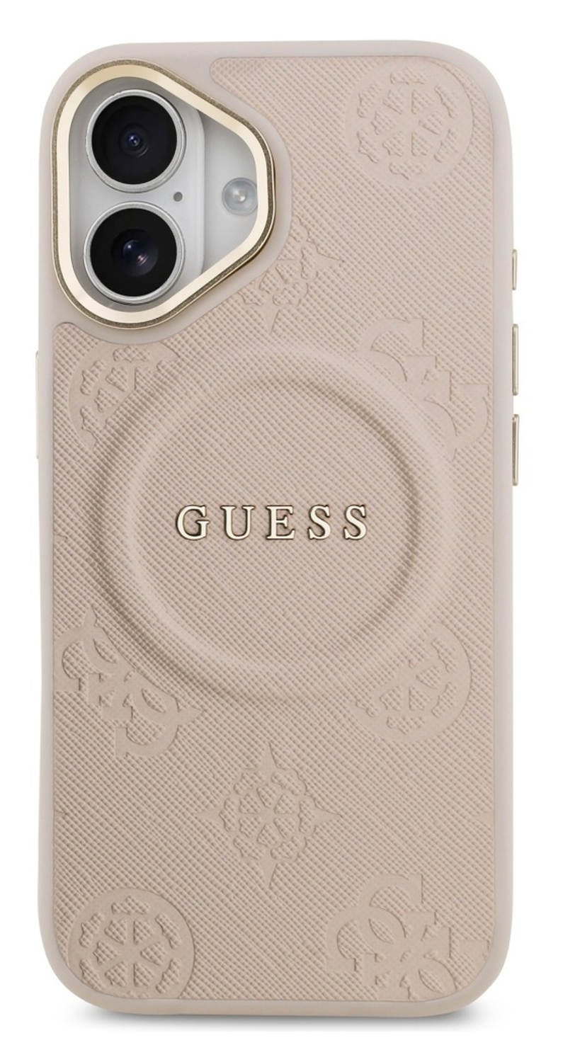 Guess Peony Hot Stamp iPhone 17 Hoesje MagSafe Back Cover Roze afbeelding 2