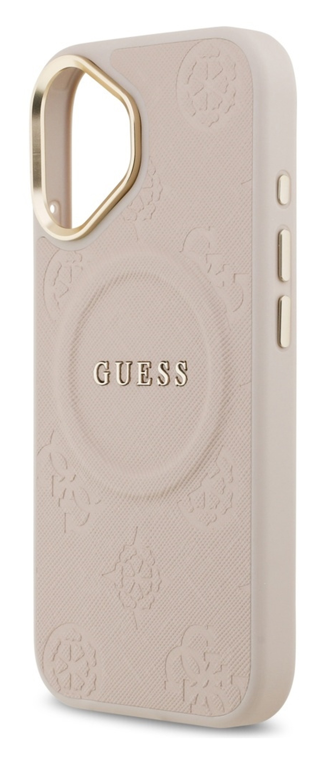 Guess Peony Hot Stamp iPhone 17 Hoesje MagSafe Back Cover Roze afbeelding 3