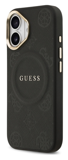 Guess Peony Hot Stamp iPhone 17 Hoesje MagSafe Back Cover Zwart afbeelding 6