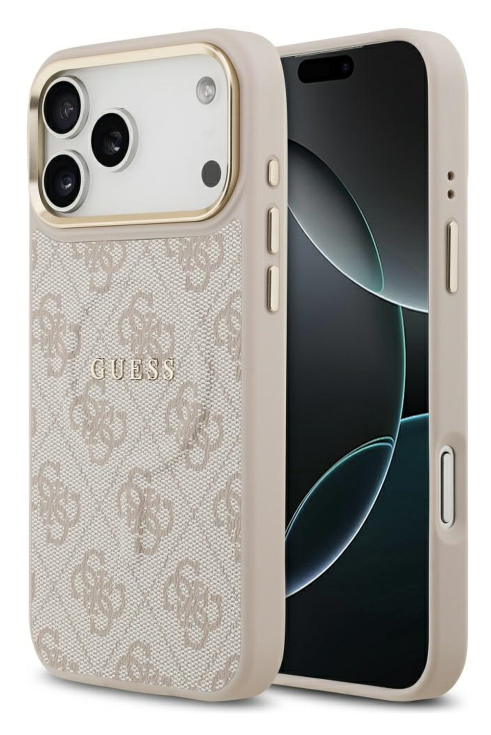 Guess 4G PU Classic Logo iPhone 17 Pro Max Hoesje MagSafe Roze afbeelding 1