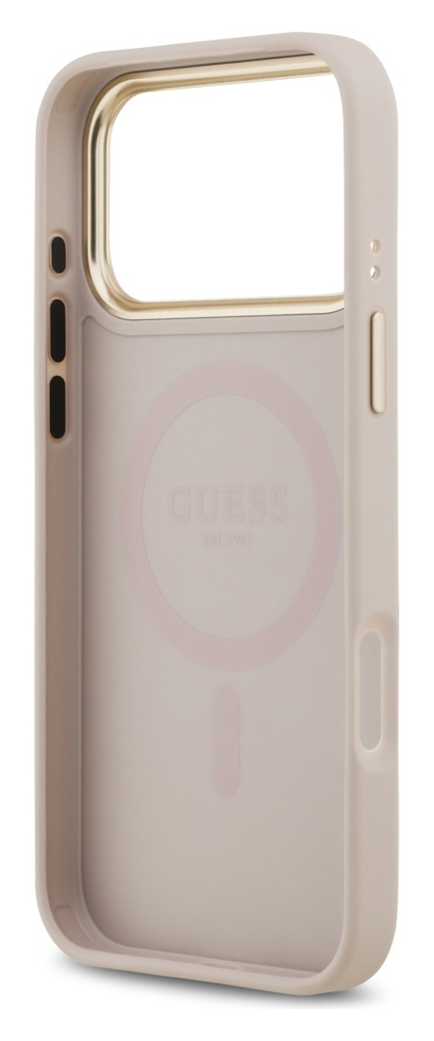 Guess 4G PU Classic Logo iPhone 17 Pro Max Hoesje MagSafe Roze afbeelding 4