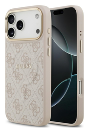 Guess 4G PU Classic Logo iPhone 17 Pro Max Hoesje MagSafe Roze