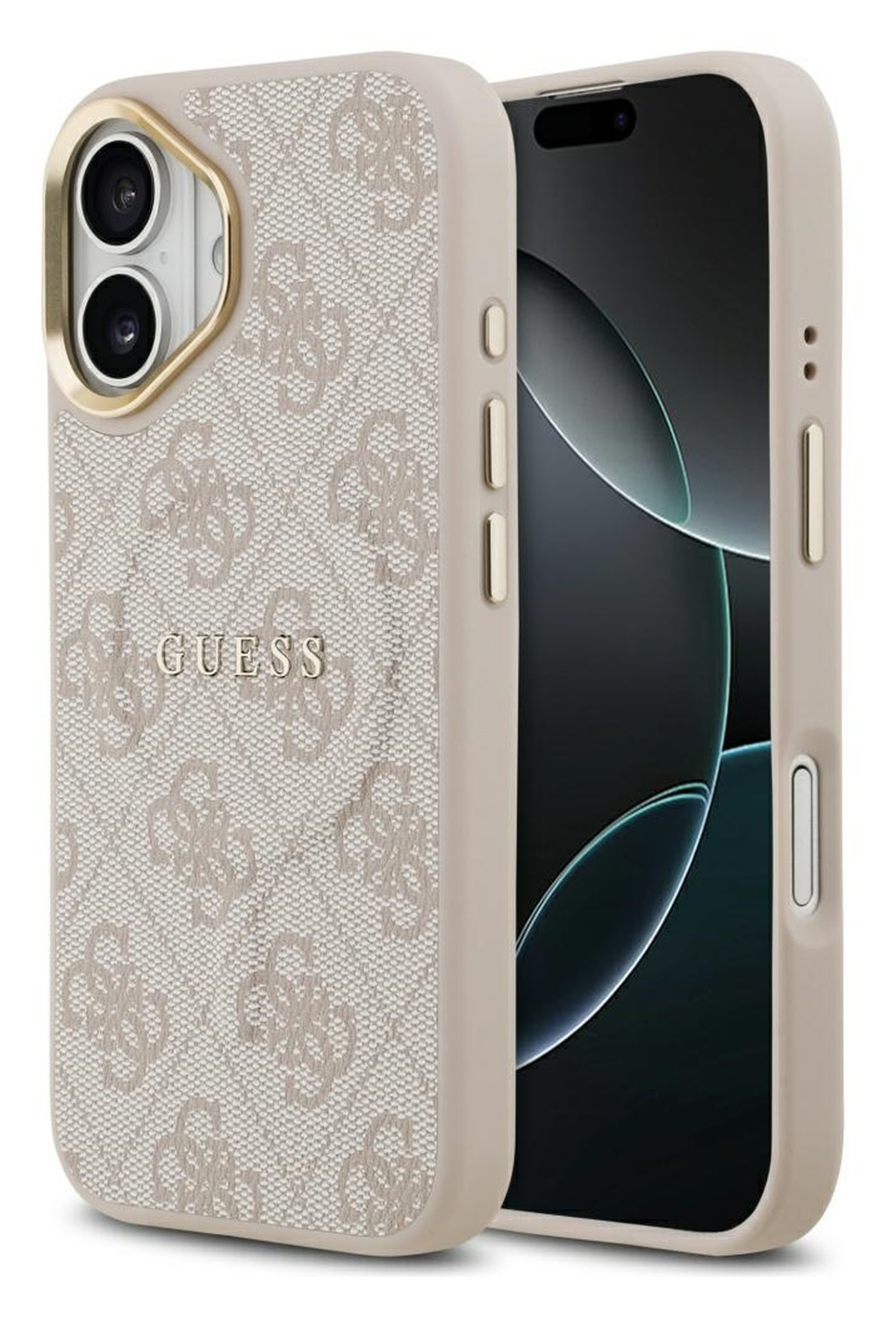 Guess 4G PU Classic Logo iPhone 17 Hoesje MagSafe Back Cover Roze afbeelding 1