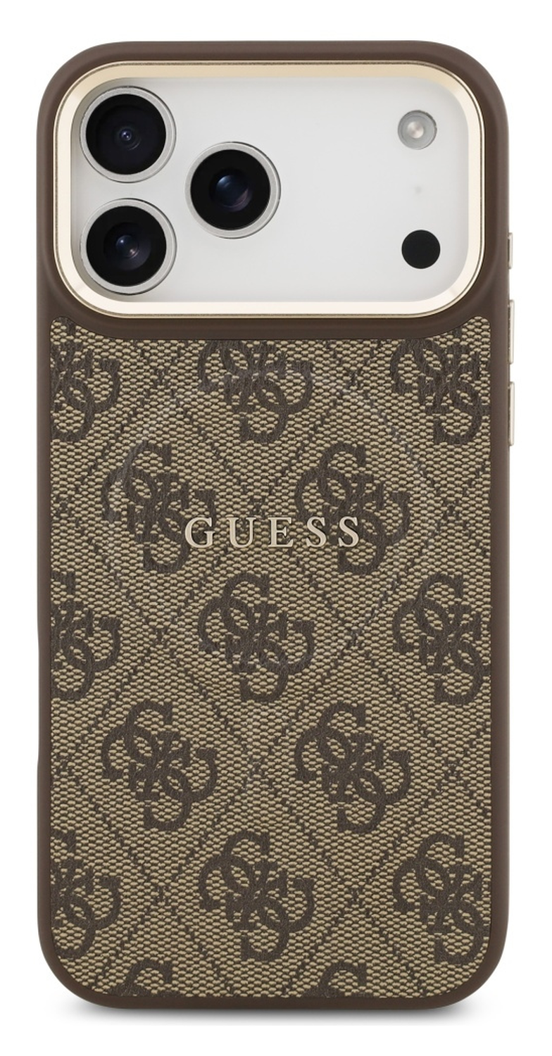 Guess 4G PU Classic Logo iPhone 17 Pro Max Hoesje MagSafe Bruin afbeelding 2